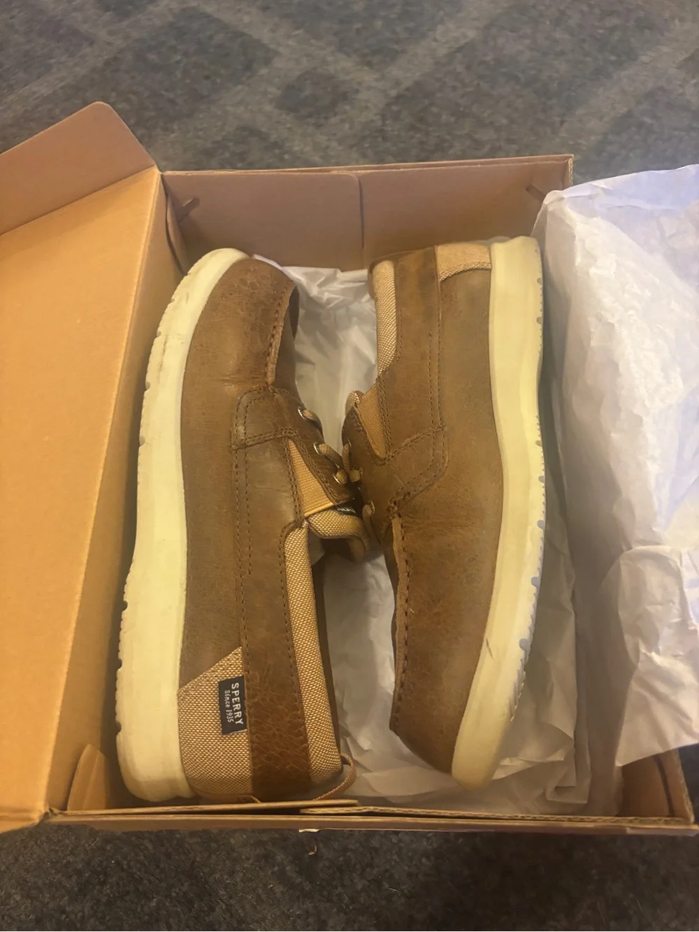 Sperry Men's Brown Leather Bowrider Boat Shoes